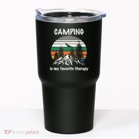 Camping Is My Therapy Tumbler thumb 0