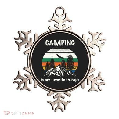 Camping Is My Therapy Ornament