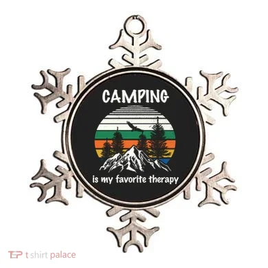 Camping Is My Therapy Ornament