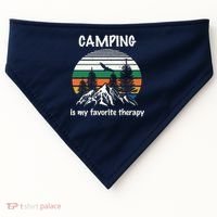 Camping Is My Therapy USA-Made Doggie Bandana thumb 0