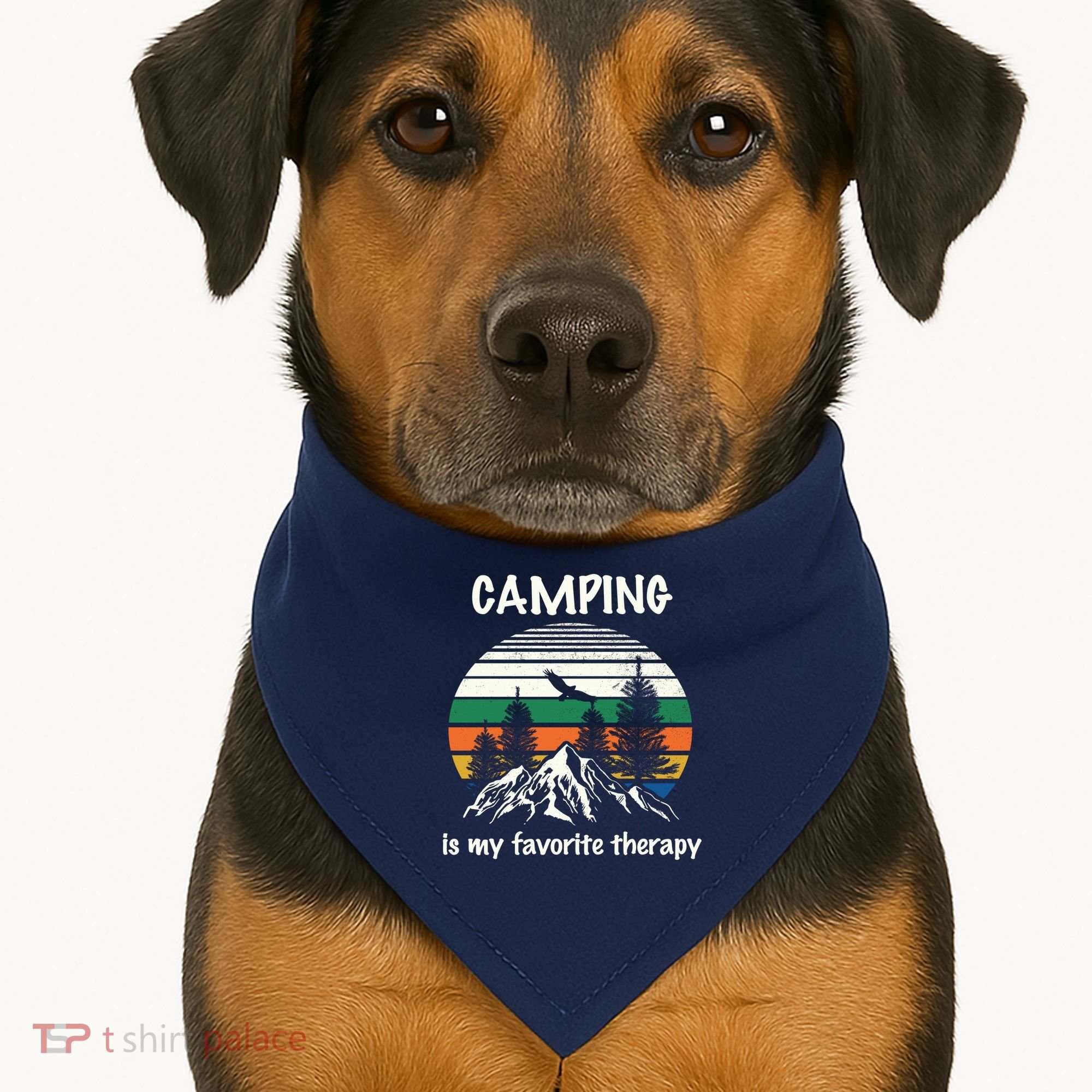 Camping Is My Therapy USA-Made Doggie Bandana