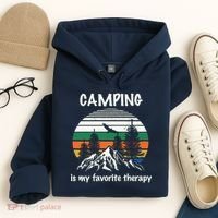 Camping Is My Therapy Hoodie thumb 4