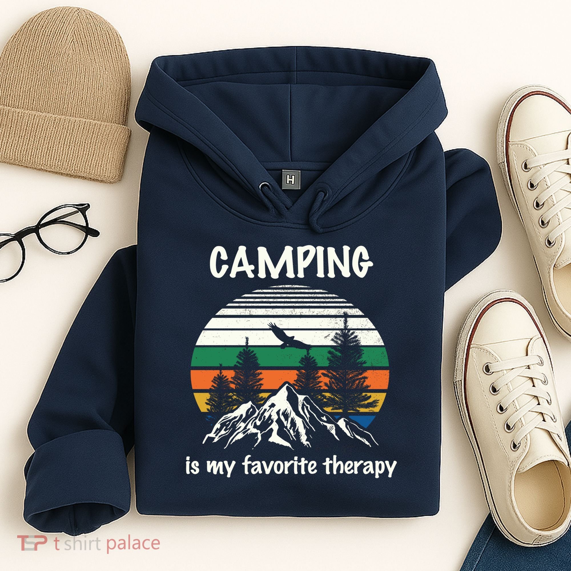 Camping Is My Therapy Hoodie