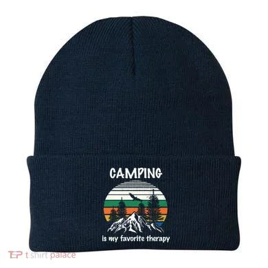 Camping Is My Therapy Beanie