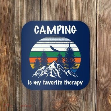 Camping Is My Therapy Coaster