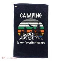 Camping Is My Therapy Golf Towel thumb 0