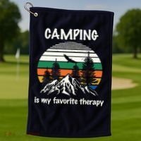 Camping Is My Therapy Golf Towel thumb 1
