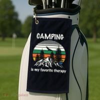 Camping Is My Therapy Golf Towel thumb 2