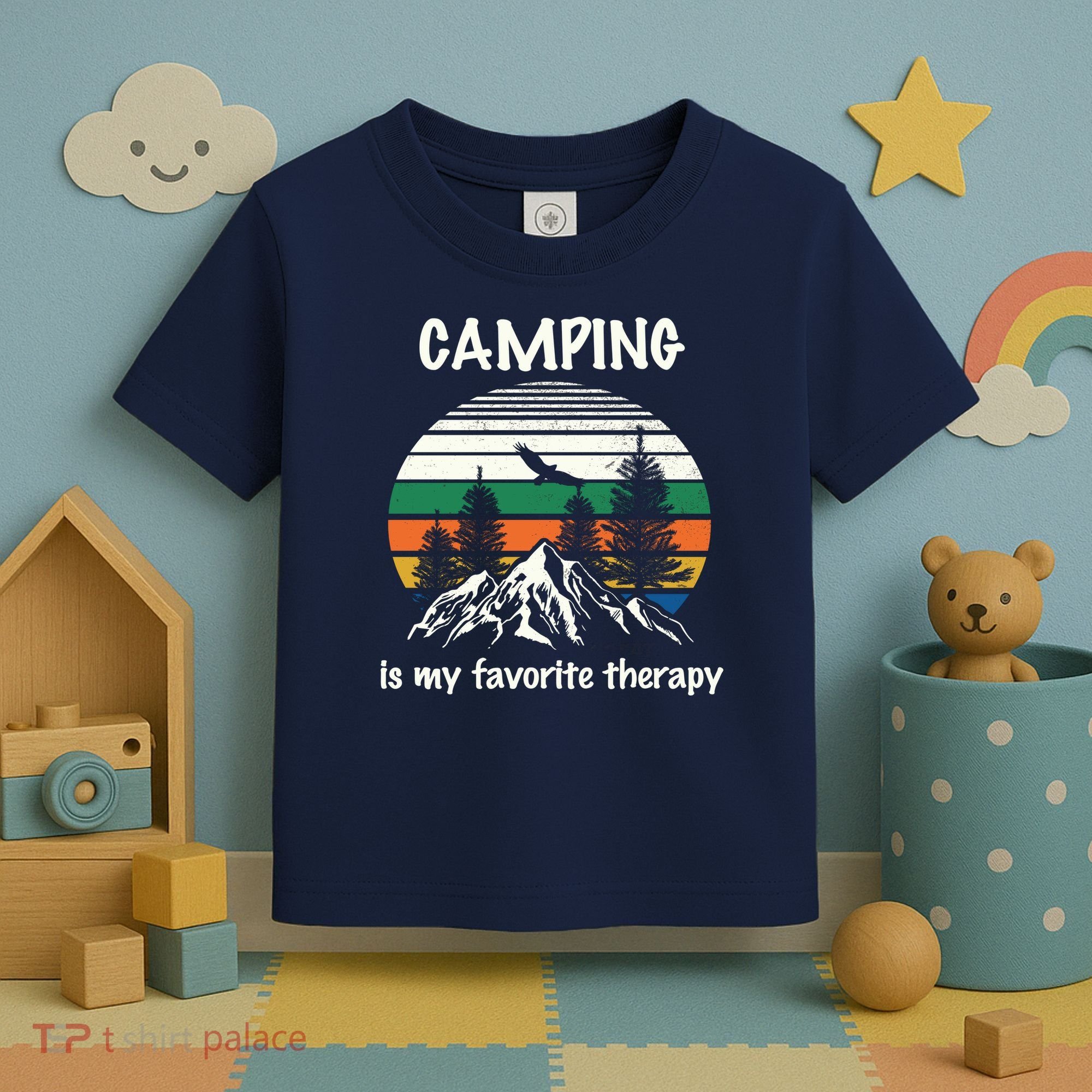 Camping Is My Therapy Toddler T-Shirt