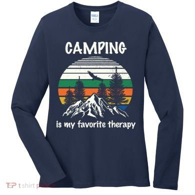 Camping Is My Therapy Women's Long Sleeve Shirt