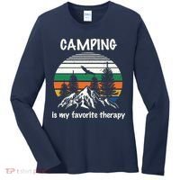 Camping Is My Therapy Women's Long Sleeve Shirt thumb 0