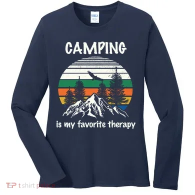 Camping Is My Therapy Women's Long Sleeve Shirt