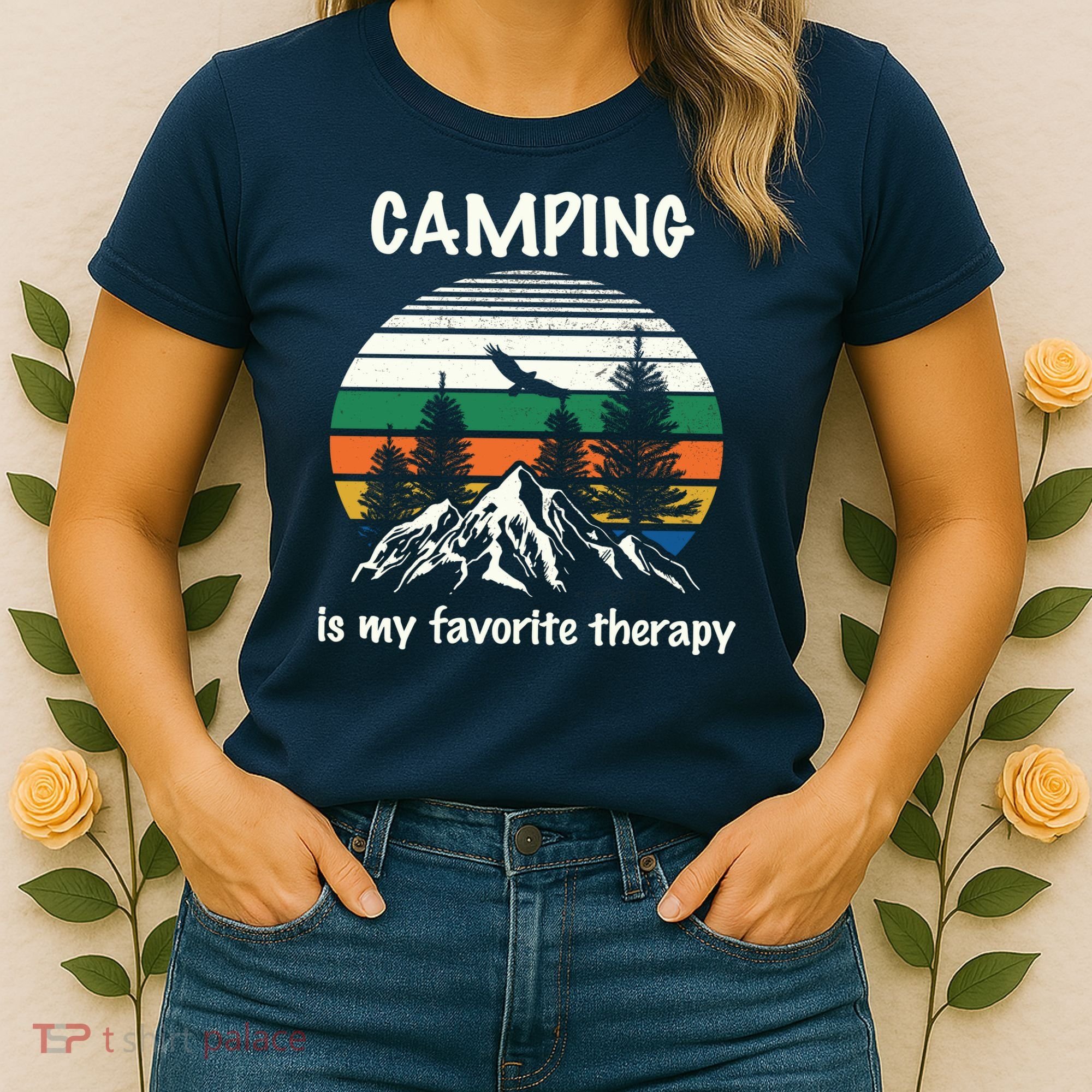 Camping Is My Therapy Women's T-Shirt