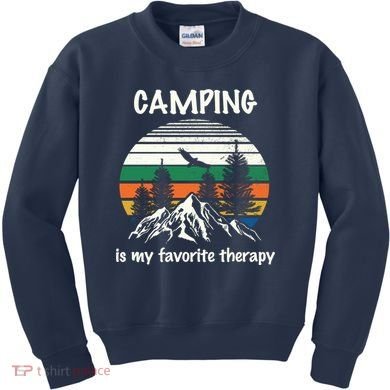 Camping Is My Therapy Kids Sweatshirt
