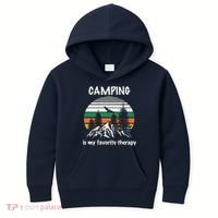 Camping Is My Therapy Kids Hoodie thumb 0