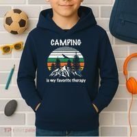 Camping Is My Therapy Kids Hoodie thumb 2