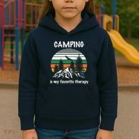 Camping Is My Therapy Kids Hoodie thumb 3