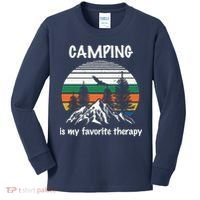Camping Is My Therapy Kids Long Sleeve Shirt thumb 0