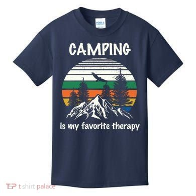 Camping Is My Therapy Kids T-Shirt
