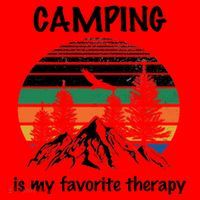 Camping Is My Therapy Santa Hat thumb 1