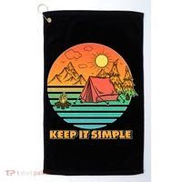 Camping Keep It Simple Golf Towel thumb 0