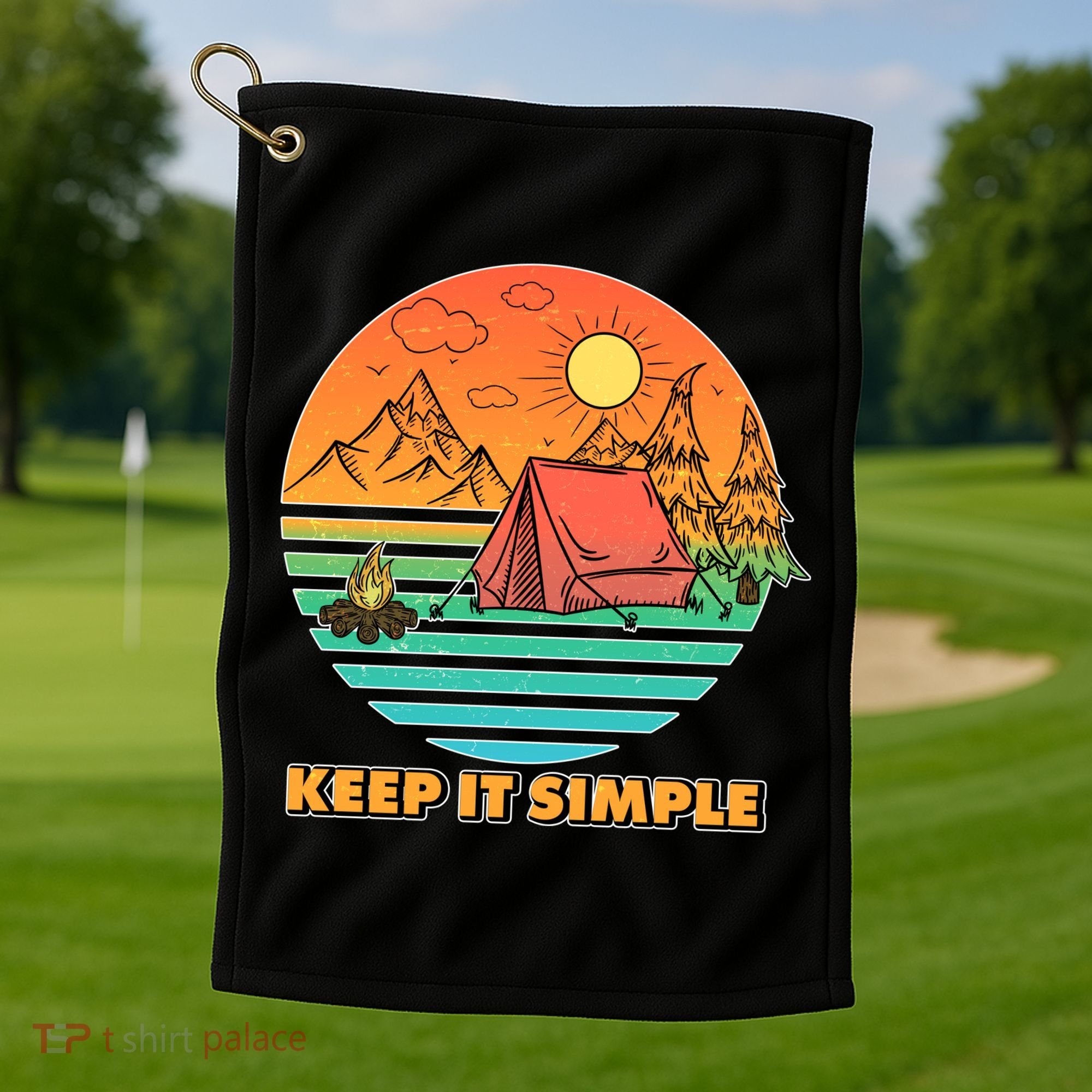 Camping Keep It Simple Golf Towel