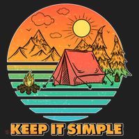 Camping Keep It Simple Golf Towel thumb 3