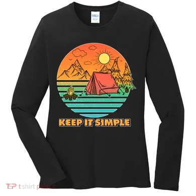 Camping Keep It Simple Women's Long Sleeve Shirt