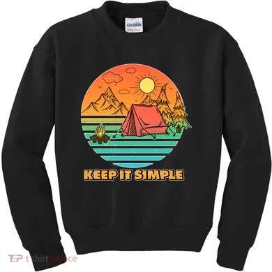 Camping Keep It Simple Kids Sweatshirt