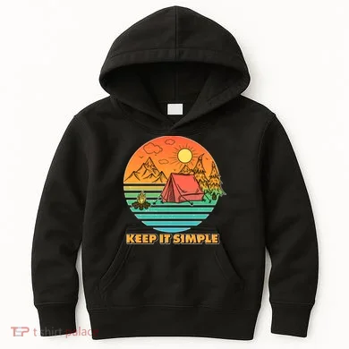 Camping Keep It Simple Kids Hoodie