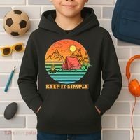 Camping Keep It Simple Kids Hoodie thumb 2