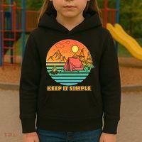 Camping Keep It Simple Kids Hoodie thumb 3