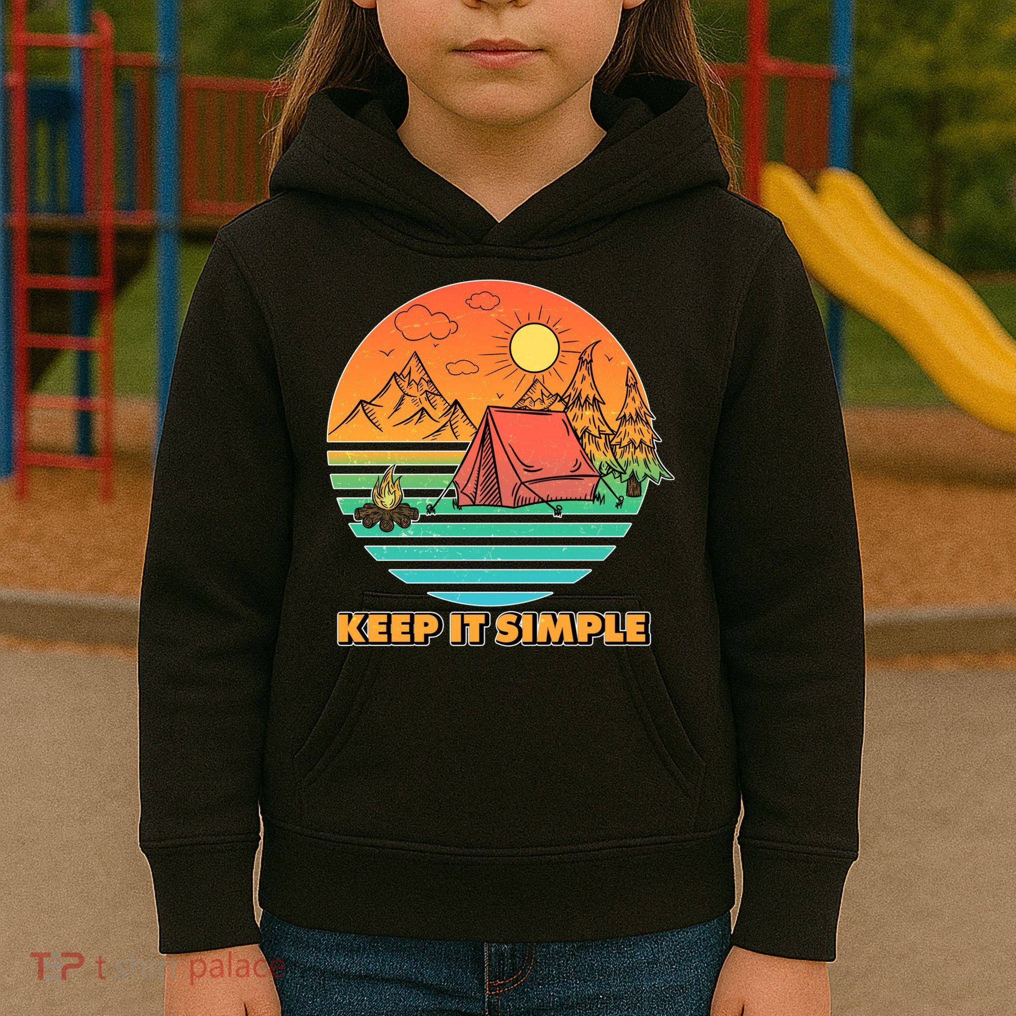 Camping Keep It Simple Kids Hoodie