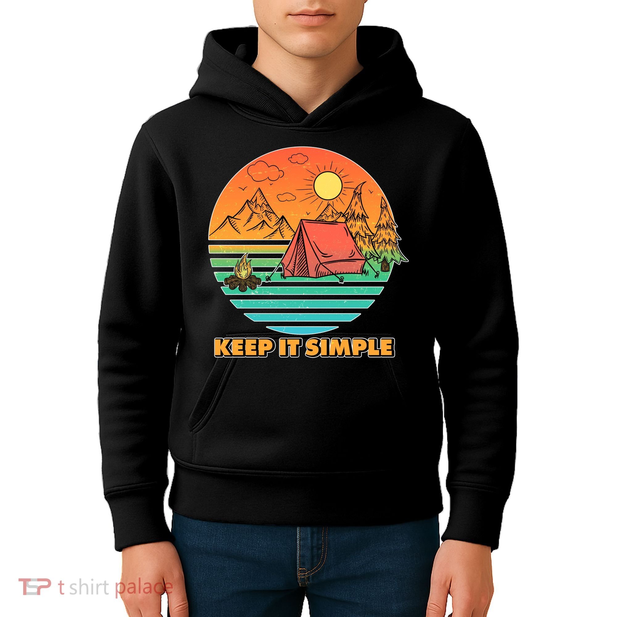 Camping Keep It Simple Kids Hoodie