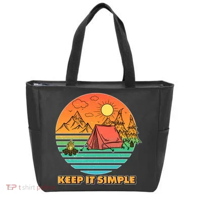 Camping Keep It Simple Tote Bag