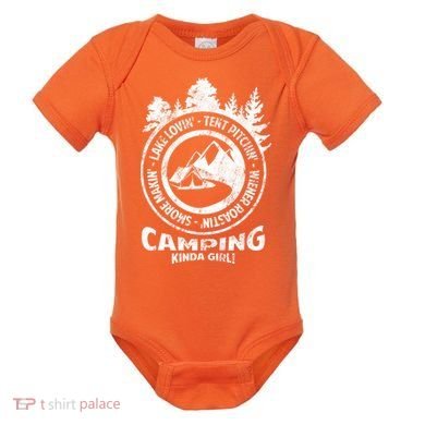 Camping Kinda Girl Baby Bodysuit