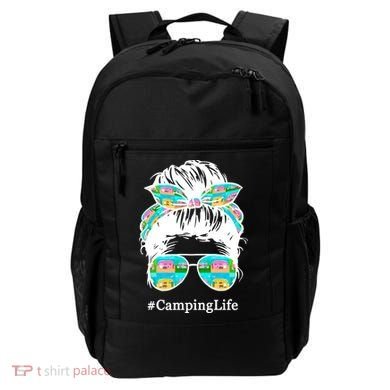 Camping Life Messy Hair Backpack