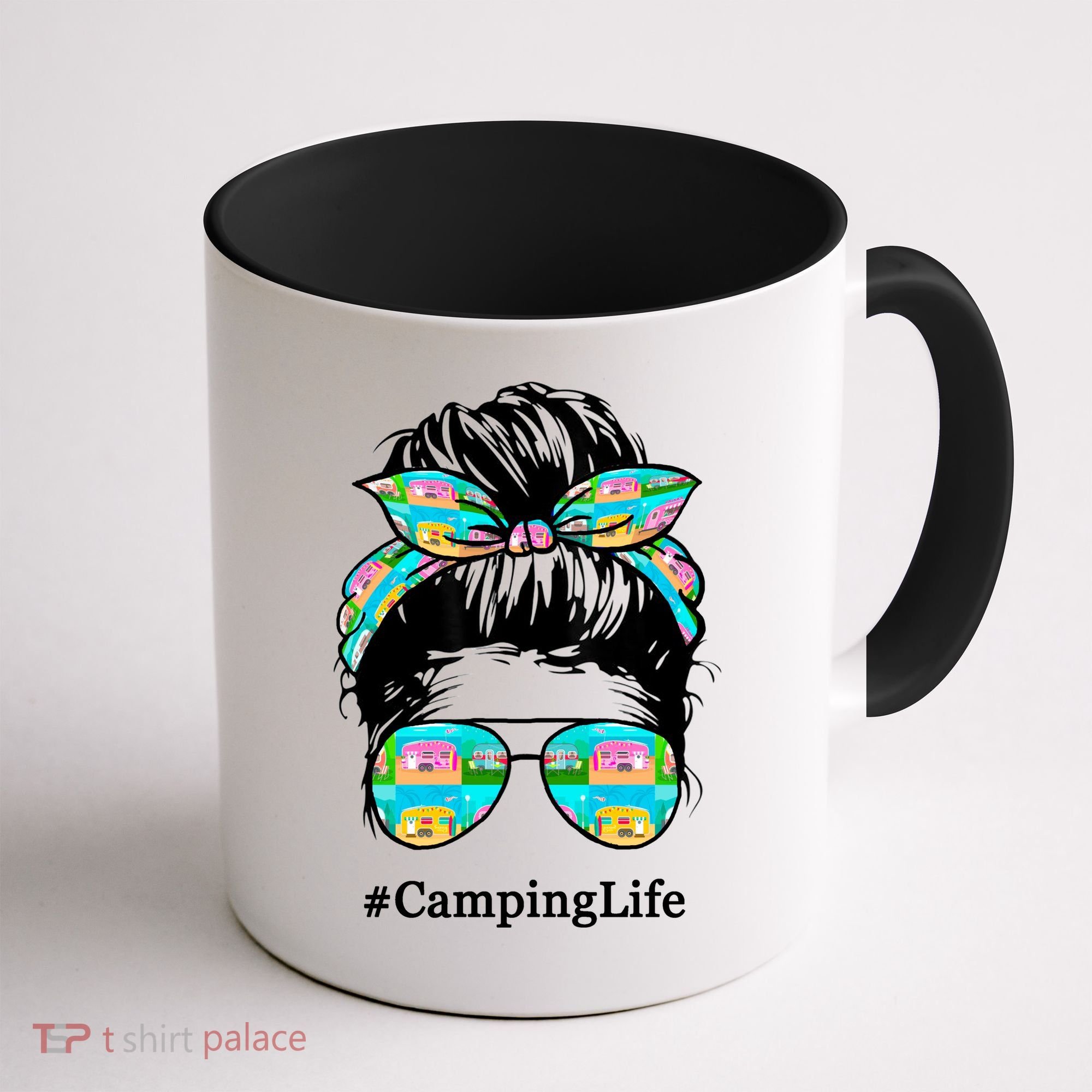 Camping Life Messy Hair Coffee Mug