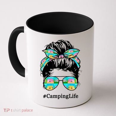 Camping Life Messy Hair Coffee Mug