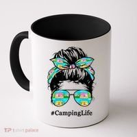 Camping Life Messy Hair Coffee Mug thumb 0
