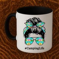 Camping Life Messy Hair Coffee Mug thumb 2