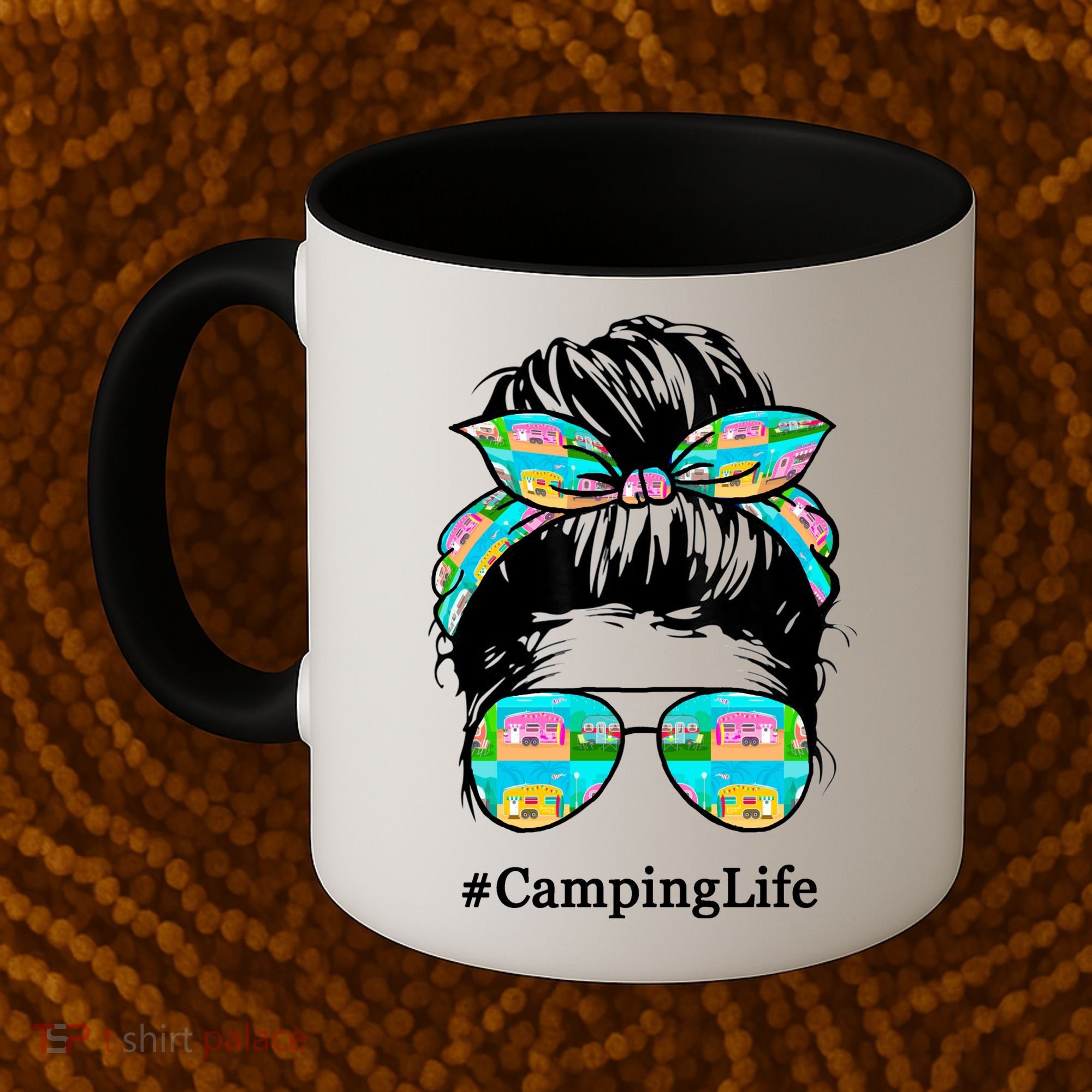 Camping Life Messy Hair Coffee Mug