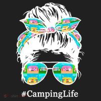 Camping Life Messy Hair Tumbler thumb 3