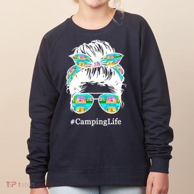 Camping Life Messy Hair Women's Sweatshirt