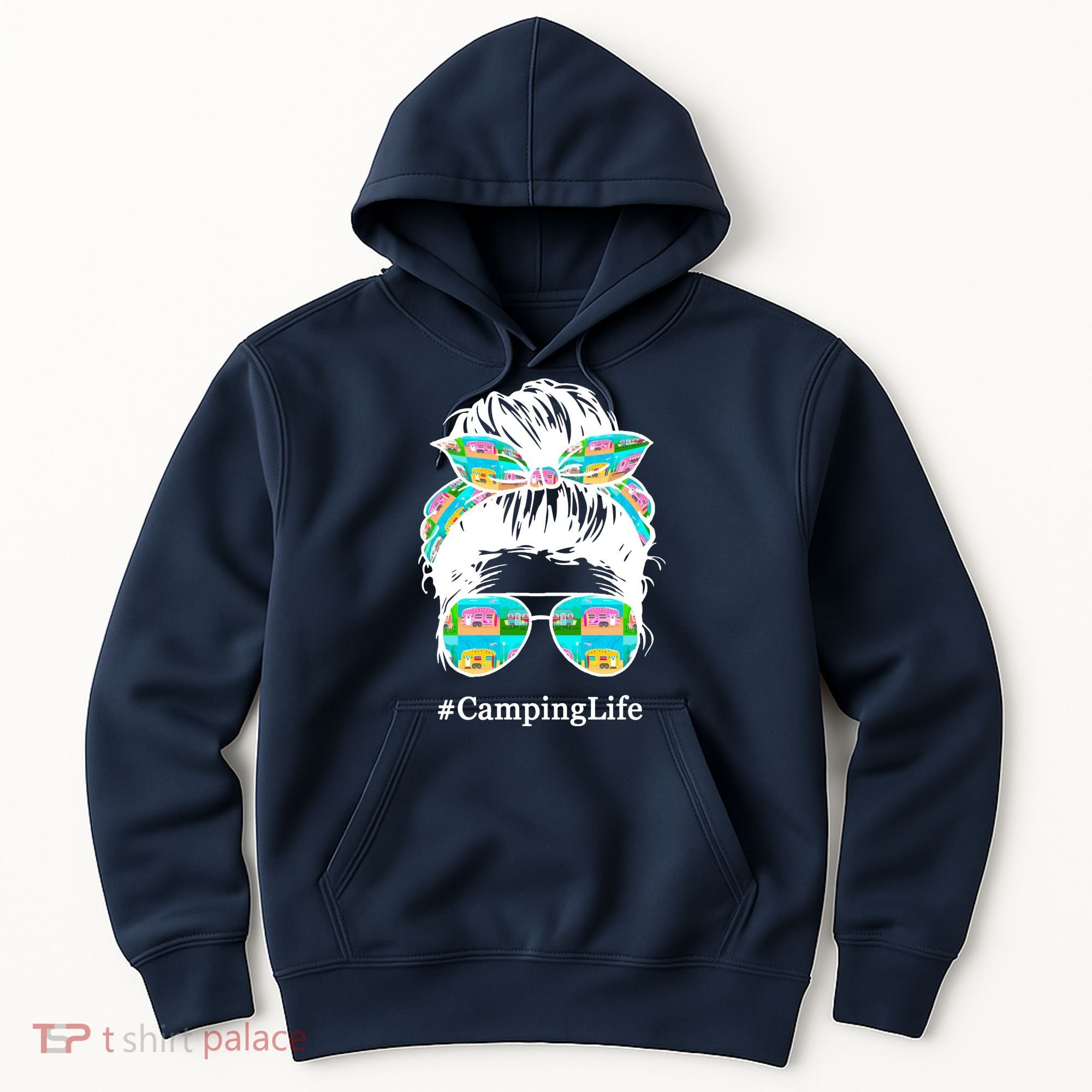 Camping Life Messy Hair Hoodie