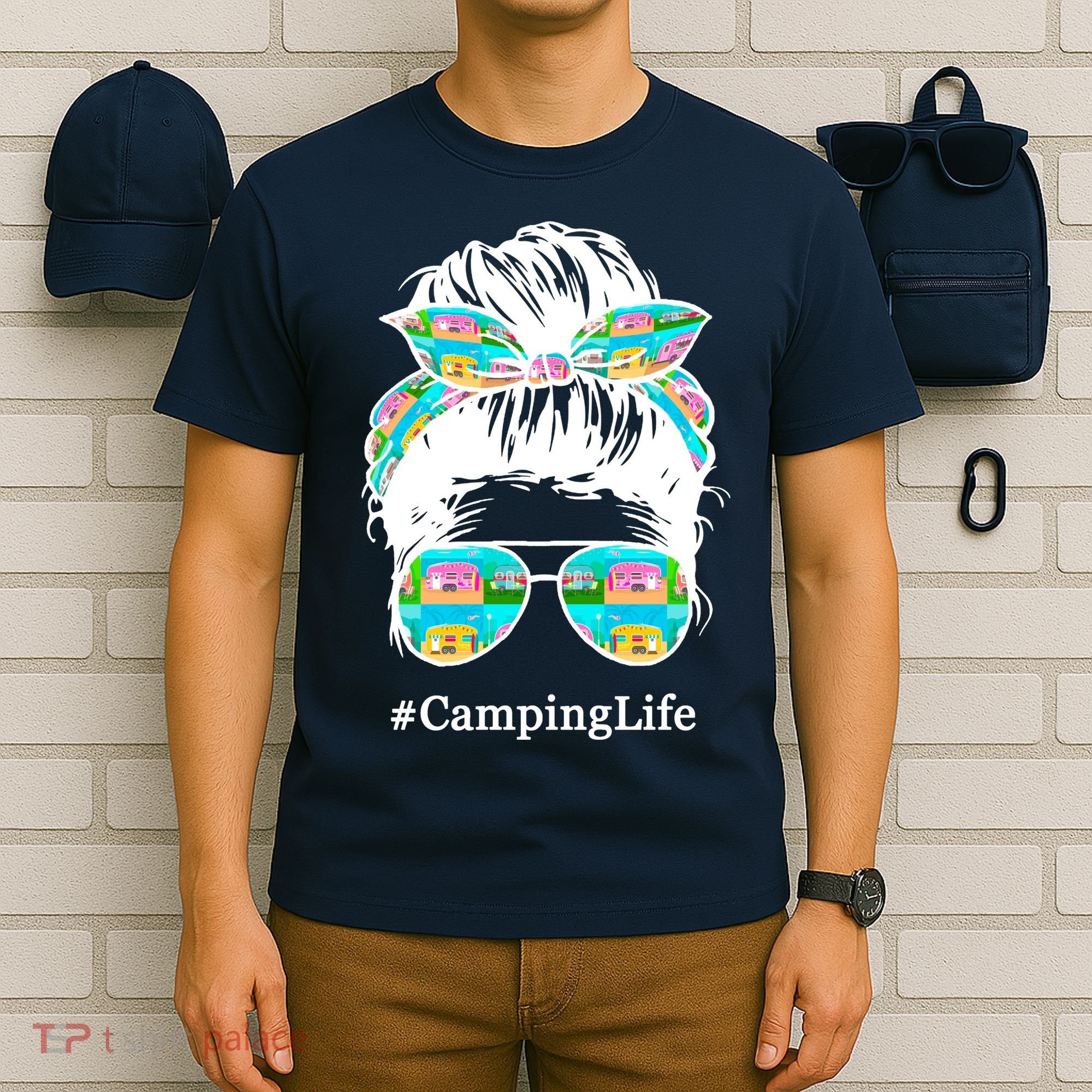 Camping Life Messy Hair T-Shirt