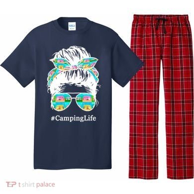 Camping Life Messy Hair Pajama Set