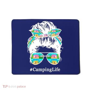 Camping Life Messy Hair Mousepad