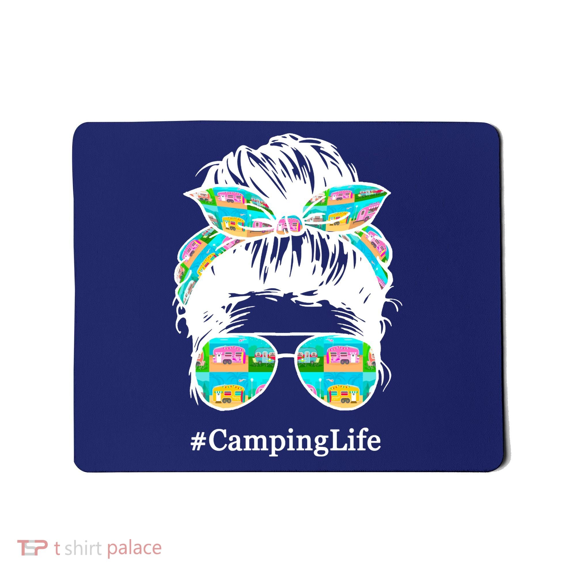 Camping Life Messy Hair Mousepad