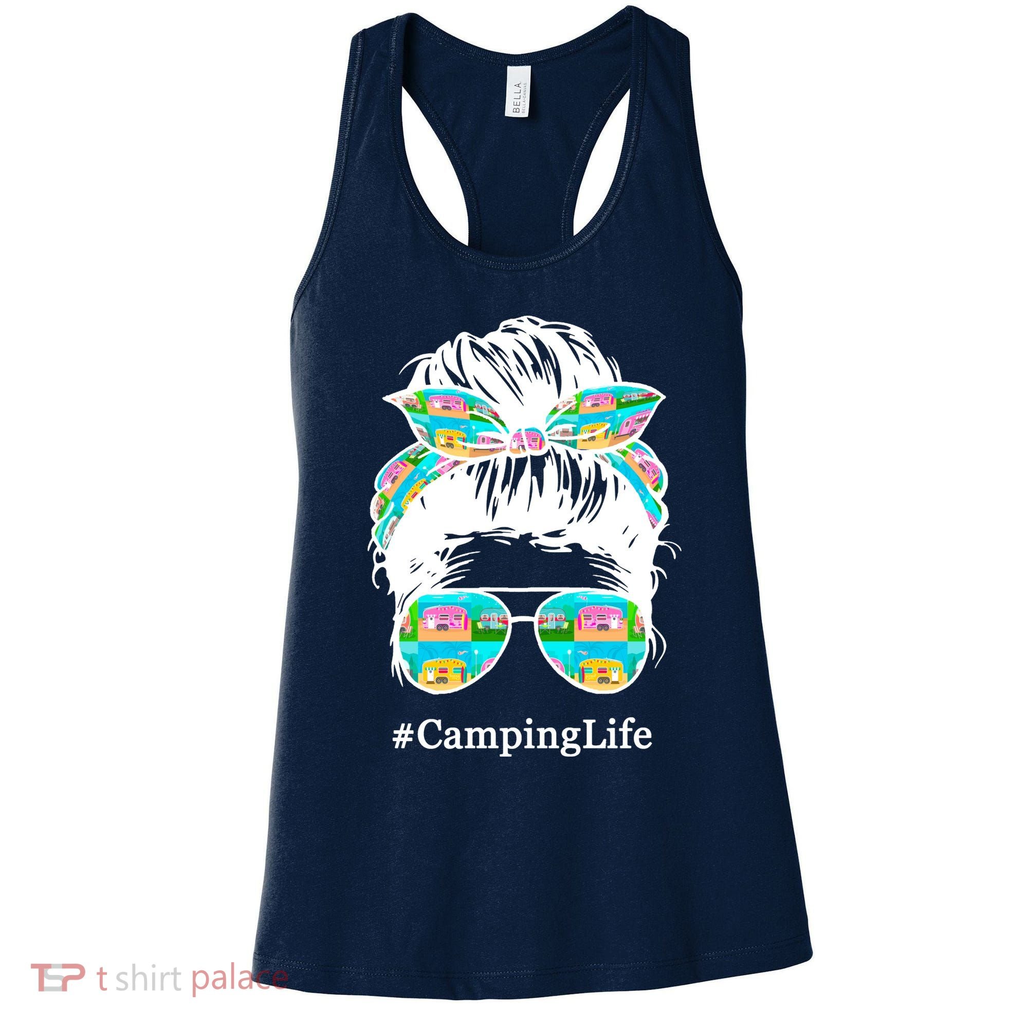 Camping Life Messy Hair Women's Tank Top